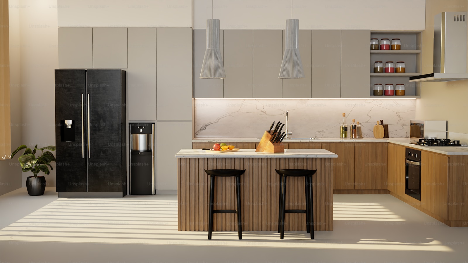 Maytag French door refrigerator in modern kitchen